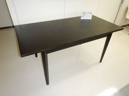 伸展式ダイニングテーブル黒（R411-33）