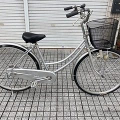 【26インチ自転車】変速なし　前タイヤ、鍵新品❗️スペアキーあり...