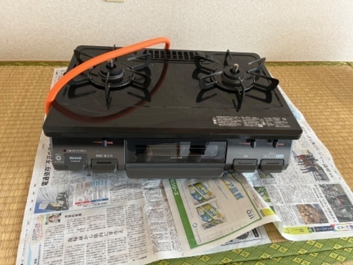 ガスコンロ　二口　リンナイ　美品