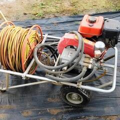 エンジン始動確認済 セット 動噴 台車 ホース付 中古の画像
