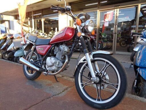 NO.4559　ＧＮ１２５Ｈ　空冷4サイクル単気筒エンジン　ギヤポジションインジケーター　リヤキャリア付き　レッド　☆彡