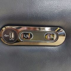 【愛品倶楽部柏店】　かねたや　アンドレア　本革　電動リクライニング3人掛けソファー　ダークブルー　の画像