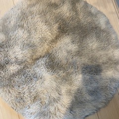 丸 ラグ グレー 直径80cmの画像