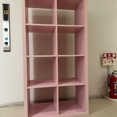 IKEA カラックス　ピンク　収納棚の画像