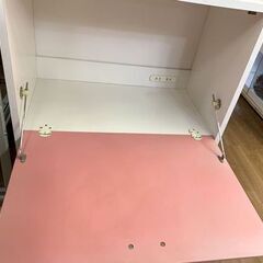 【リサイクルストアスターズ城西店】収納棚 収納家具 棚 家具 ピンク 白色の画像
