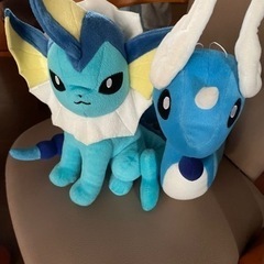 ポケモン　ぬいぐるみ　シャワーズ＆ハクリューセット