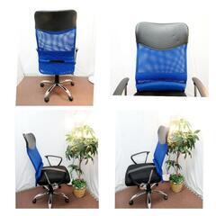 ☆T2283☆ タンスのゲン オフィスチェア 背もたれ/青の画像