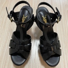 決定しました。【新品】黒　サンダル　イブランローランYSLがお好...