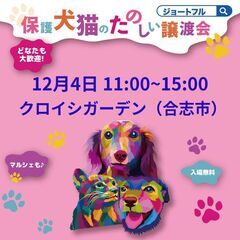 たのしい保護犬猫の譲渡会♪