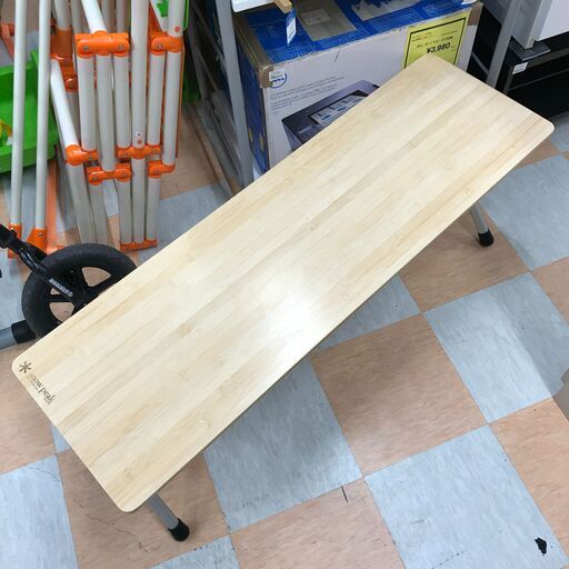 スノーピーク ベンチ椅子 竹製 幅110×奥行34×高さ40cm※中古Aランク