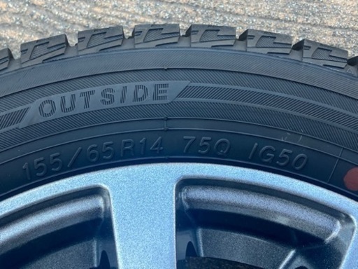 1シーズンのみ使用　スタッドレス・ホイール4本　155/65R14