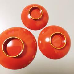 漆塗り　盃　３つ組の画像