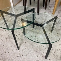 【愛品館 江戸川店】アルモニア（ARMONIA）ガラストップ セパレートテーブル ID:158-012125-007