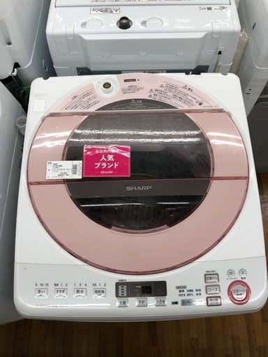SHARP 全自動洗濯機 ES-GV80R-P 8.0kg 2016年製