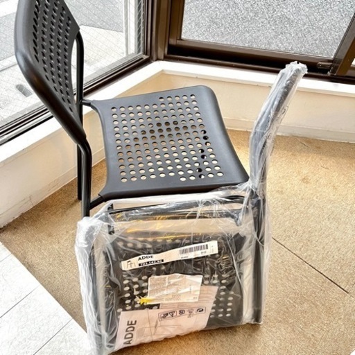 【残り約1週間】（ラスト1脚！）IKEA チェア　ADDE アッデ　ブラック（組立前）