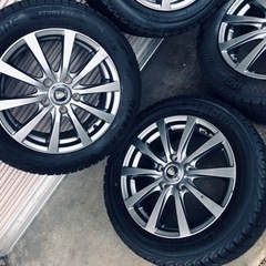 冬タイヤ 205/55R16 PCD112アルミホイール付きスタッドレス バリ山バリ溝4本組の画像