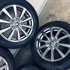 冬タイヤ 205/55R16 PCD112アルミホイール付きスタッドレス バリ山バリ溝4本組の画像