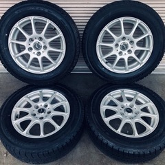 冬タイヤ 195/65R15 PCD114セレナ等用アルミ付きス...