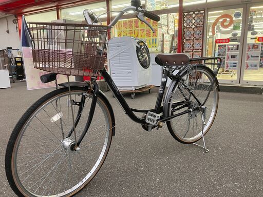 26インチ 自転車 ママチャリ シティサイクル ブラック 黒 No.308 ※現金、クレジット、スマホ決済対応※