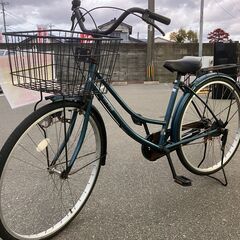 26インチ 自転車 ママチャリ シティサイクル ブルー 青系 N...