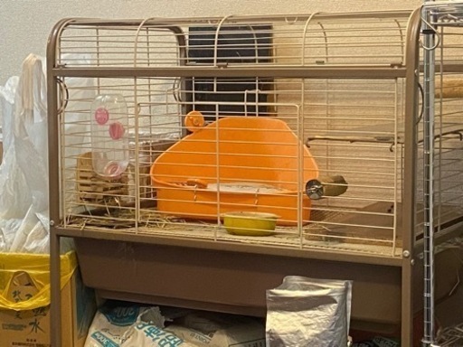 うさぎ育成フルセット　猫にも　ケージ　トイレ　チモシー　　飲み物入れ　お皿　猫ちゃんにも