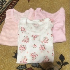 100cm 肌着、シャツ 3着セット