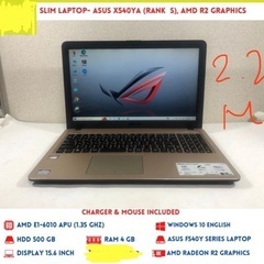 SLIM LAPTOP-ASUS X540YA, AMD R2 ...