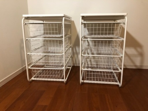 IKEA algot アルゴート　ワイヤーバスケット　天板付き　2個組