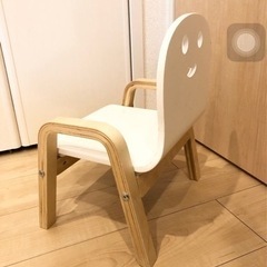 【お取引予定者様決定】子供用椅子　キコリの小イス　ホワイト　中古品の画像