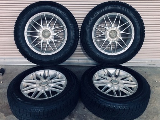 冬タイヤ 215/65R16 PCD100プリウス等用アルミ付スタッドレス バリ山4本組