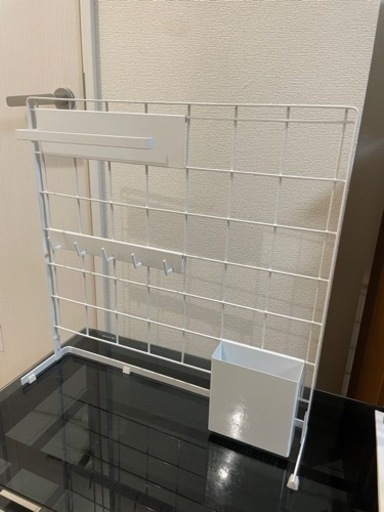 山崎実業　tower コンロ横キッチンツールラックセット