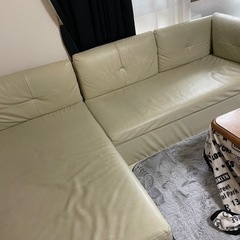 L型　カウチソファー　収納型の画像