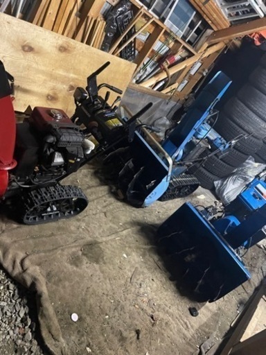 ヤマハ除雪機2台