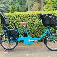 ❷ 4451子供乗せ電動自転車パナソニック3人乗り新品20インチ良好バッテリー