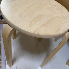 【お取引相手決定】IKEA イケア　FROSTA 木製スツール　2個の画像