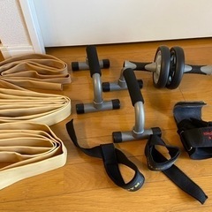 筋トレセット　腹筋ローラー　チューブ　腕立て