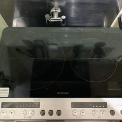 取引中　IHクッキングヒーター　2口　アイリスオーヤマ