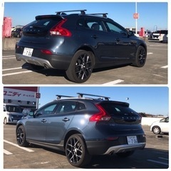 最終型V40クロスカントリーD4モメンタム！人気のディーゼル-ワンオーナー車！車検LONG令６年６月！純正キャリアフット付きの画像