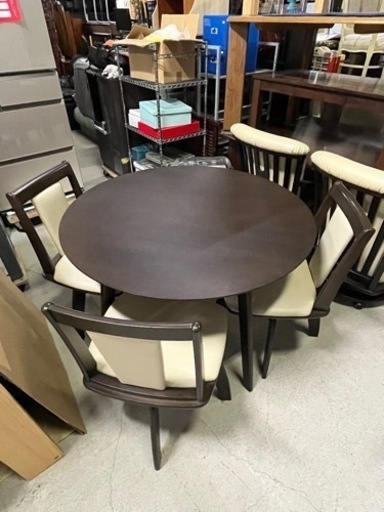 ☆オススメ!!☆ 丸形 ダイニングテーブル 椅子×3脚 セット!! ニトリ