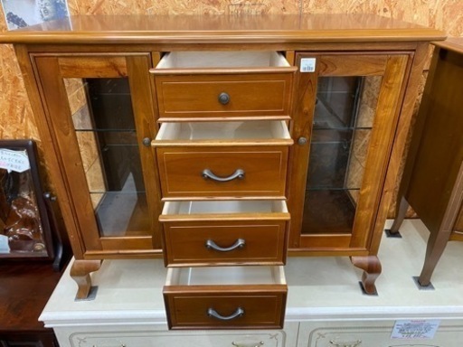 【愛品館 江戸川店】アンティーク調 サイドボード ID:155-018968-007