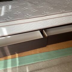 決まりました。ブラウン　シングルベッド　マットレス付き！　ニトリ モストラMOSTRAの画像