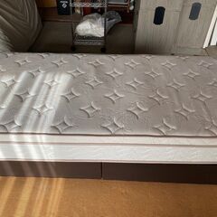 決まりました。ブラウン　シングルベッド　マットレス付き！　ニトリ モストラMOSTRAの画像