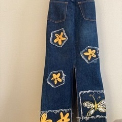 デニムロングスカートの画像