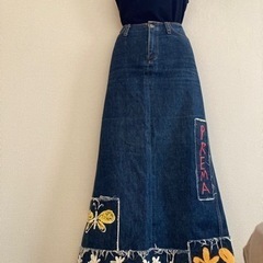 デニムロングスカート