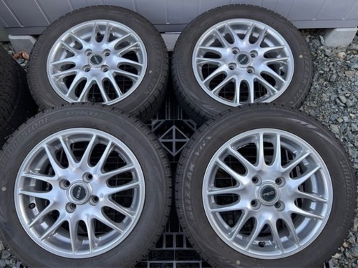 155/65R14 アルミホイールセット ブリヂストン VRX 2020年製造 タント ムーヴ ワゴンR n-box 他軽自動車全般に