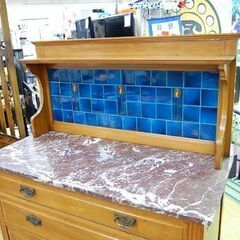 商談中】イギリス ウォッシュスタンド 幅108×奥49×高134cm 大理石