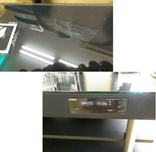YAMAHA シアターラックシステム YRS-1100 TV台 ガラス天板 幅120