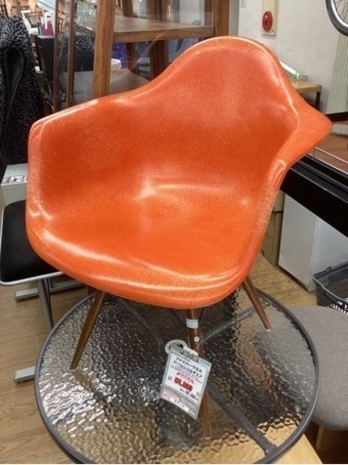 KL-5【新入荷　リサイクル品】モダニカ　ファイバーグラス　アームシェルチェア　オレンジ