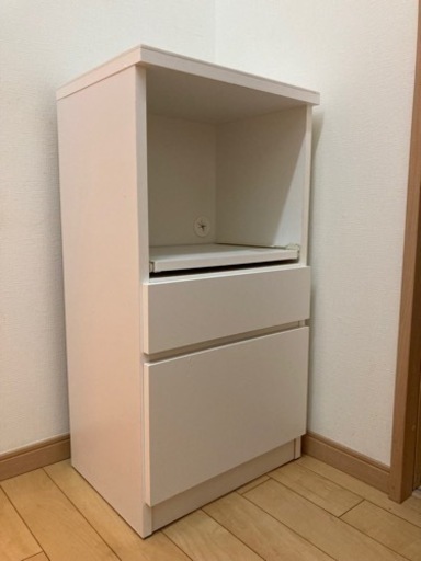 お引渡日12/24-25 キッチン収納棚 白 幅45x奥行34x高85 薄型人工大理石天板カウンター ディノス