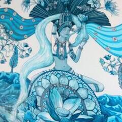 HERMES  サラスヴァティースカーフ額装の画像